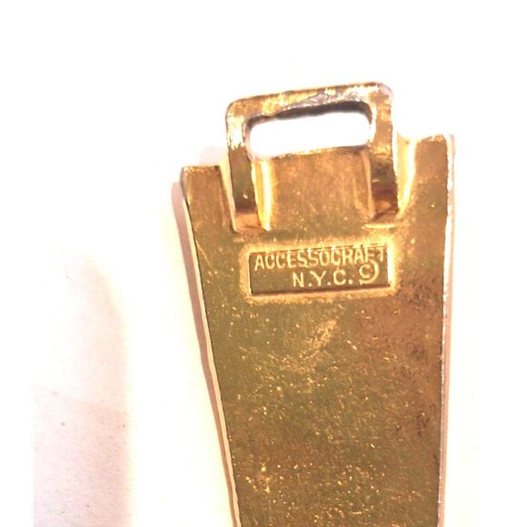 Accessocraft N.Y.C. Stretch Belt Gold Tone Vintage Size Small - Picture 7 of 7